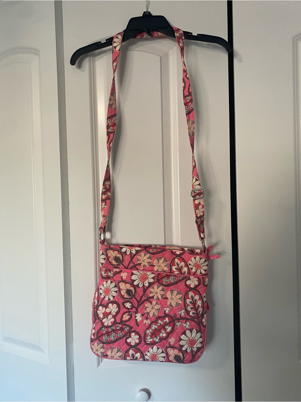 Vera Bradley Pink Floral Quilted Crossbody Bag + Matching Wallet